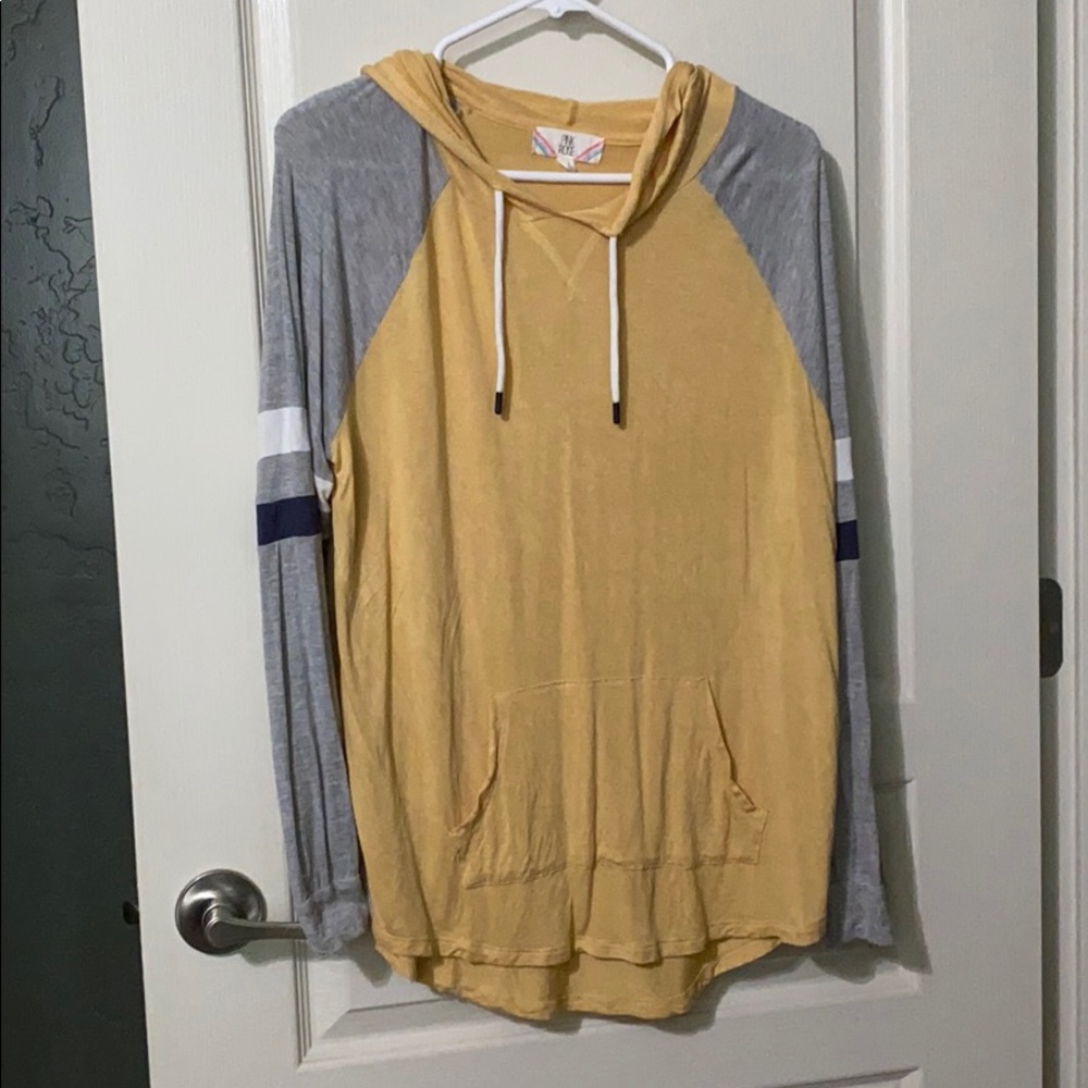 Mustard Yellow hooded sweatshirt